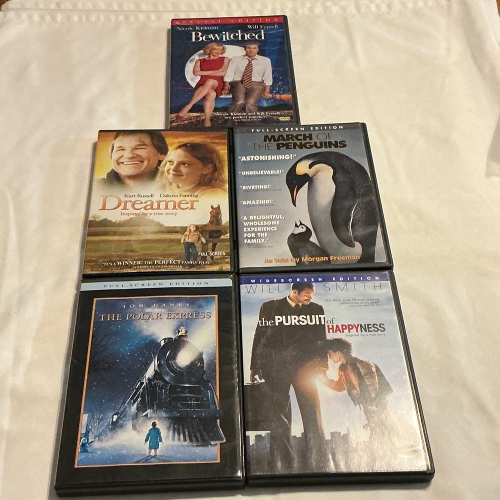 Collection of 5 Kids DVD Movies - Various Titles
